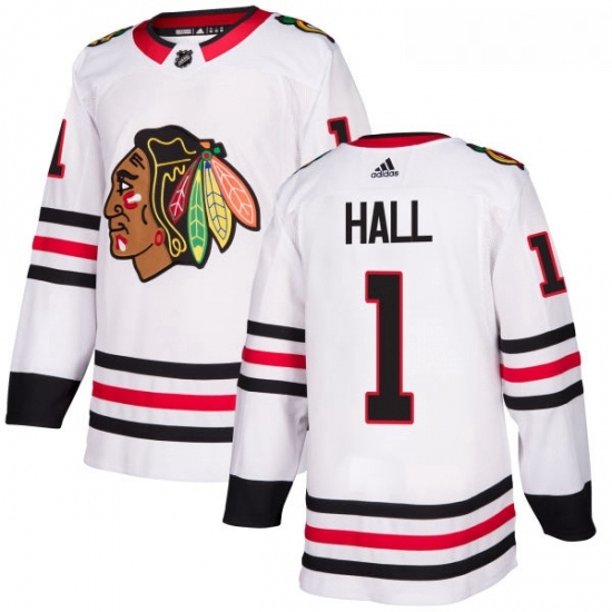 Youth Adidas Chicago Blackhawks 1 Glenn Hall Authentic White Away NHL Jersey Youth Adidas Chicago Blackhawks 1 Glenn Hall Authentic White Away NHL Jersey