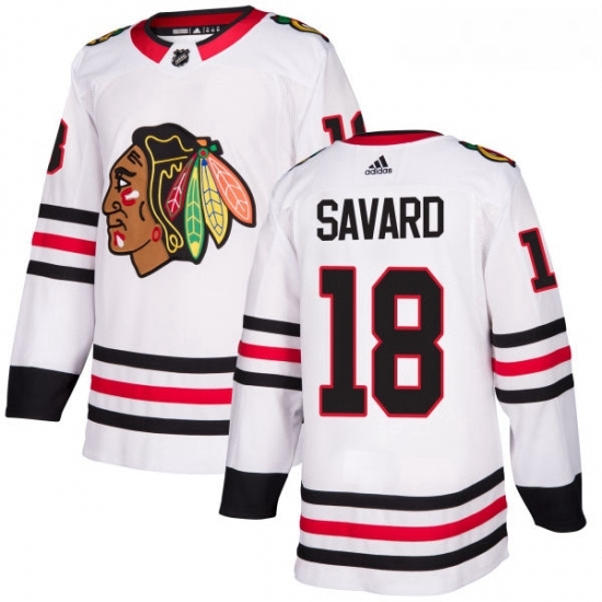 Youth Adidas Chicago Blackhawks 18 Denis Savard Authentic White Away NHL Jersey Youth Adidas Chicago Blackhawks 18 Denis Savard Authentic White Away NHL Jersey