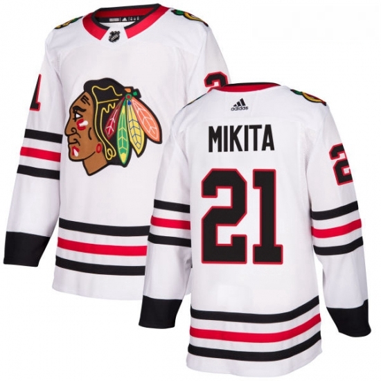 Youth Adidas Chicago Blackhawks 21 Stan Mikita Authentic White Away NHL Jersey Youth Adidas Chicago Blackhawks 21 Stan Mikita Authentic White Away NHL Jersey