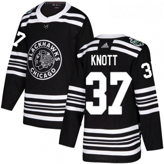 Youth Adidas Chicago Blackhawks 37 Graham Knott Authentic Black 2019 Winter Classic NHL Jersey Youth Adidas Chicago Blackhawks 37 Graham Knott Authentic Black 2019 Winter Classic NHL Jersey