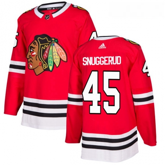 Youth Adidas Chicago Blackhawks 45 Luc Snuggerud Authentic Red Home NHL Jersey Youth Adidas Chicago Blackhawks 45 Luc Snuggerud Authentic Red Home NHL Jersey