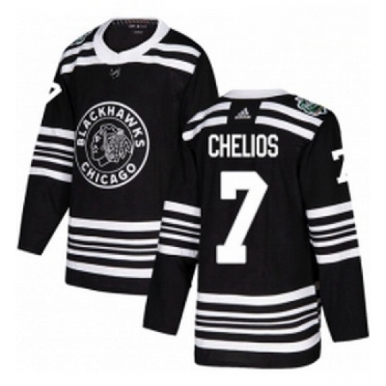 Youth Adidas Chicago Blackhawks 7 Chris Chelios Authentic Black 2019 Winter Classic NHL Jersey Youth Adidas Chicago Blackhawks 7 Chris Chelios Authentic Black 2019 Winter Classic NHL Jersey