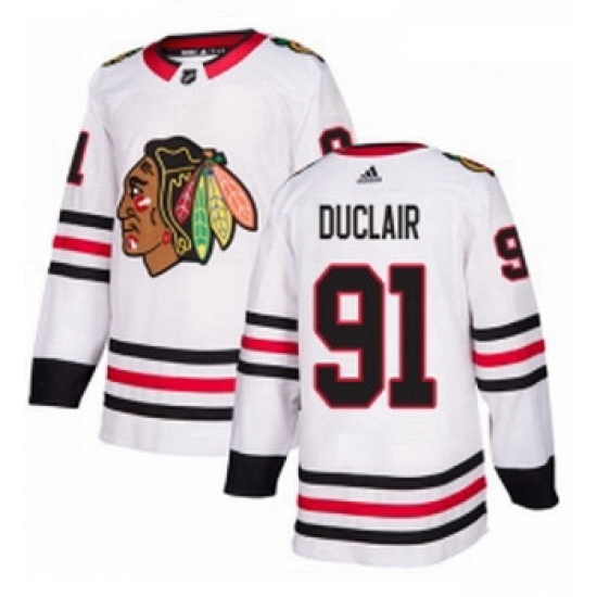 Youth Adidas Chicago Blackhawks 91 Anthony Duclair Authentic White Away NHL Jersey Youth Adidas Chicago Blackhawks 91 Anthony Duclair Authentic White Away NHL Jersey