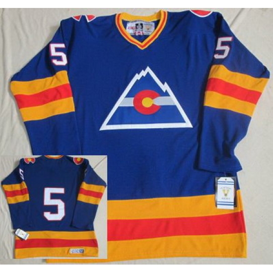 Colorado Avalanche #5 Rab Ramage CCM Throwback Blue NHL Jerseys Colorado Avalanche #5 Rab Ramage CCM Throwback Blue NHL Jerseys