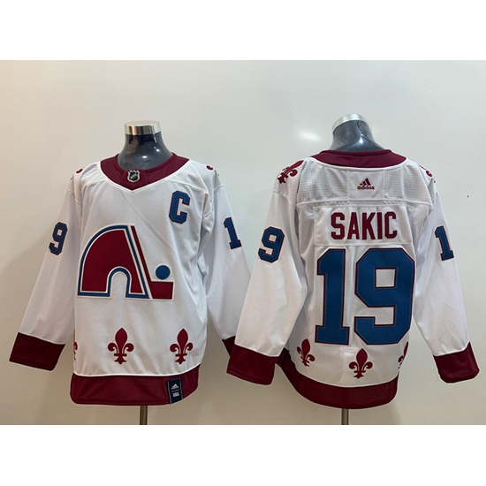 Men Colorado Avalanche 19 Joe Sakic White 2020 21 Reverse Retro Adidas Jersey Men Colorado Avalanche 19 Joe Sakic White 2020 21 Reverse Retro Adidas Jersey