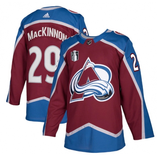 Men Colorado Avalanche 29 Nathan MacKinnon 2022 Burgundy Stanley Cup Final Patch Stitched Jersey Men Colorado Avalanche 29 Nathan MacKinnon 2022 Burgundy Stanley Cup Final Patch Stitched Jersey