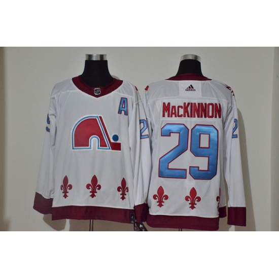 Men Colorado Avalanche 29 Nathan MacKinnon White 2020 21 Reverse Retro Adidas Jersey Men Colorado Avalanche 29 Nathan MacKinnon White 2020 21 Reverse Retro Adidas Jersey