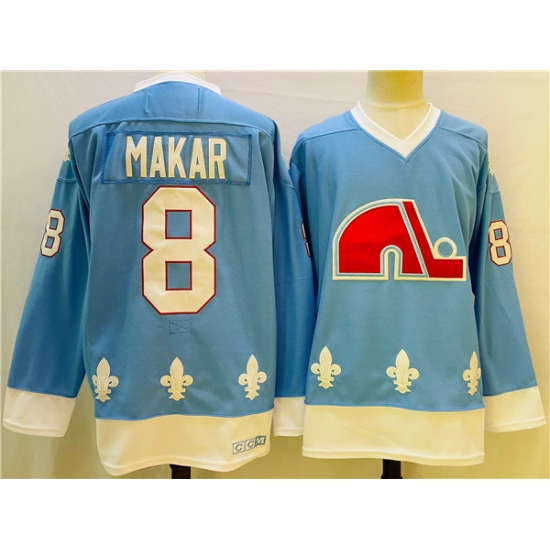 Men Colorado Avalanche 8 Cale Makar Blue Stitched Jersey Men Colorado Avalanche 8 Cale Makar Blue Stitched Jersey