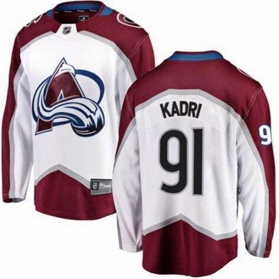 Men Colorado Avalanche 91 Nazem Kadri White Adidas Jersey Men Colorado Avalanche 91 Nazem Kadri White Adidas Jersey
