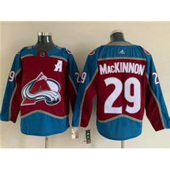 Men's Colorado Avalanche #29 Nathan MacKinnon With A Ptach Burgundy Stitched Jersey Men's Colorado Avalanche #29 Nathan MacKinnon With A Ptach Burgundy Stitched Jersey