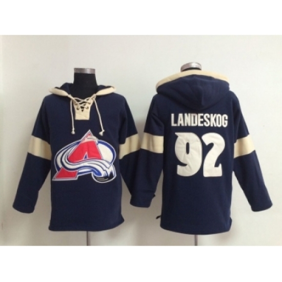 NHL Colorado Avalanche #92 Gabriel Landeskog blue jerseys(pullover hooded sweatshirt) NHL Colorado Avalanche #92 Gabriel Landeskog blue jerseys(pullover hooded sweatshirt)