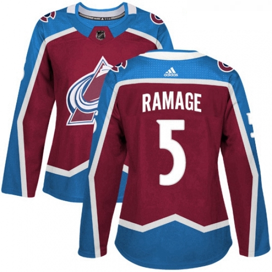 Womens Adidas Colorado Avalanche 5 Rob Ramage Authentic Burgundy Red Home NHL Jersey Womens Adidas Colorado Avalanche 5 Rob Ramage Authentic Burgundy Red Home NHL Jersey