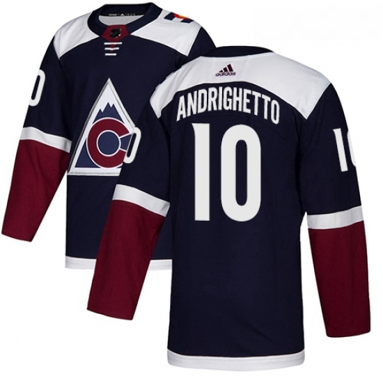 Youth Adidas Colorado Avalanche 10 Sven Andrighetto Premier Navy Blue Alternate NHL Jersey Youth Adidas Colorado Avalanche 10 Sven Andrighetto Premier Navy Blue Alternate NHL Jersey