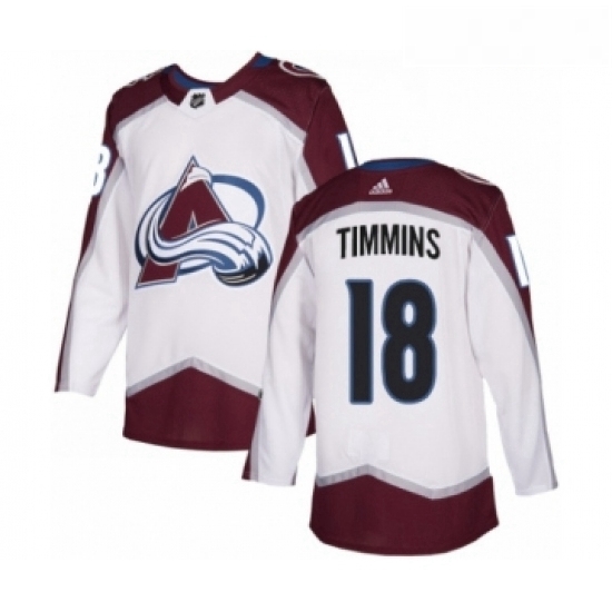 Youth Adidas Colorado Avalanche 18 Conor Timmins Authentic White Away NHL Jersey Youth Adidas Colorado Avalanche 18 Conor Timmins Authentic White Away NHL Jersey