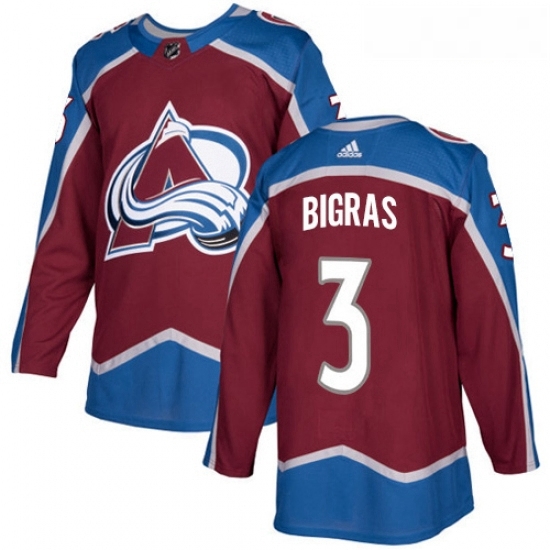 Youth Adidas Colorado Avalanche 3 Chris Bigras Premier Burgundy Red Home NHL Jersey Youth Adidas Colorado Avalanche 3 Chris Bigras Premier Burgundy Red Home NHL Jersey