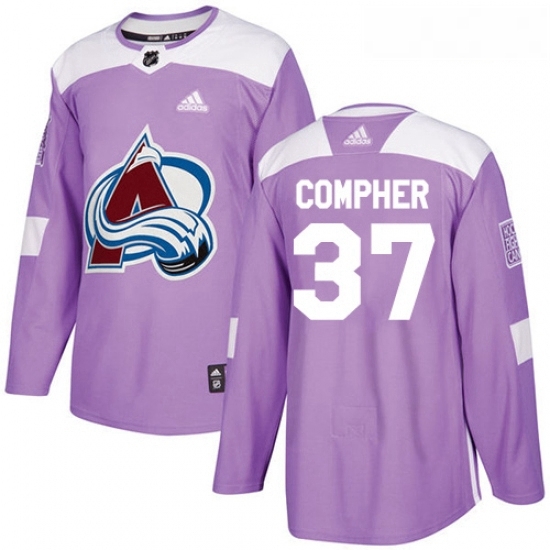 Youth Adidas Colorado Avalanche 37 JT Compher Authentic Purple Fights Cancer Practice NHL Jersey Youth Adidas Colorado Avalanche 37 JT Compher Authentic Purple Fights Cancer Practice NHL Jersey