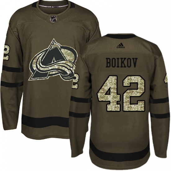 Youth Adidas Colorado Avalanche 42 Sergei Boikov Authentic Green Salute to Service NHL Jersey Youth Adidas Colorado Avalanche 42 Sergei Boikov Authentic Green Salute to Service NHL Jersey