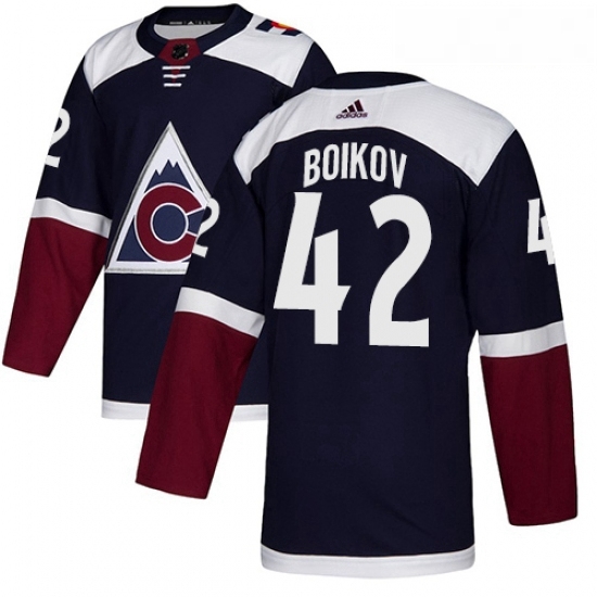 Youth Adidas Colorado Avalanche 42 Sergei Boikov Authentic Navy Blue Alternate NHL Jersey Youth Adidas Colorado Avalanche 42 Sergei Boikov Authentic Navy Blue Alternate NHL Jersey