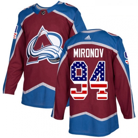 Youth Adidas Colorado Avalanche 94 Andrei Mironov Authentic Burgundy Red USA Flag Fashion NHL Jersey Youth Adidas Colorado Avalanche 94 Andrei Mironov Authentic Burgundy Red USA Flag Fashion NHL Jersey