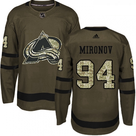 Youth Adidas Colorado Avalanche 94 Andrei Mironov Premier Green Salute to Service NHL Jersey Youth Adidas Colorado Avalanche 94 Andrei Mironov Premier Green Salute to Service NHL Jersey