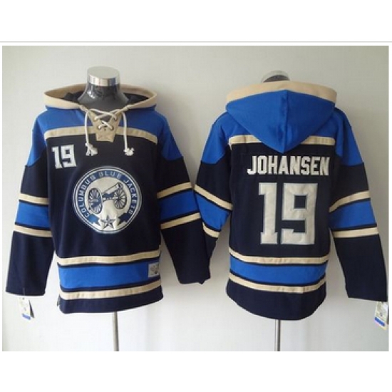 Columbus Blue Jackets #19 Ryan Johansen Navy Blue Sawyer Hooded Sweatshirt Stitched NHL Jersey Columbus Blue Jackets #19 Ryan Johansen Navy Blue Sawyer Hooded Sweatshirt Stitched NHL Jersey