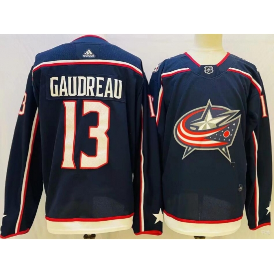 Men Adidas Columbus Blue Jackets 13 Johnny Gaudreau Premier Navy Blue NHL Jersey Men Adidas Columbus Blue Jackets 13 Johnny Gaudreau Premier Navy Blue NHL Jersey