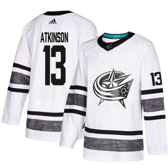 Mens Adidas Columbus Blue Jackets 13 Cam Atkinson White 2019 All Star Game Parley Authentic Stitched NHL Jersey Mens Adidas Columbus Blue Jackets 13 Cam Atkinson White 2019 All Star Game Parley Authentic Stitched NHL Jersey