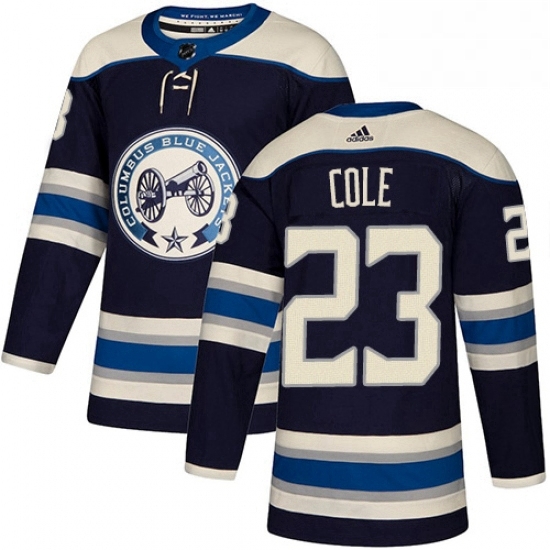 Mens Adidas Columbus Blue Jackets 23 Ian Cole Authentic Navy Blue Alternate NHL Jersey Mens Adidas Columbus Blue Jackets 23 Ian Cole Authentic Navy Blue Alternate NHL Jersey