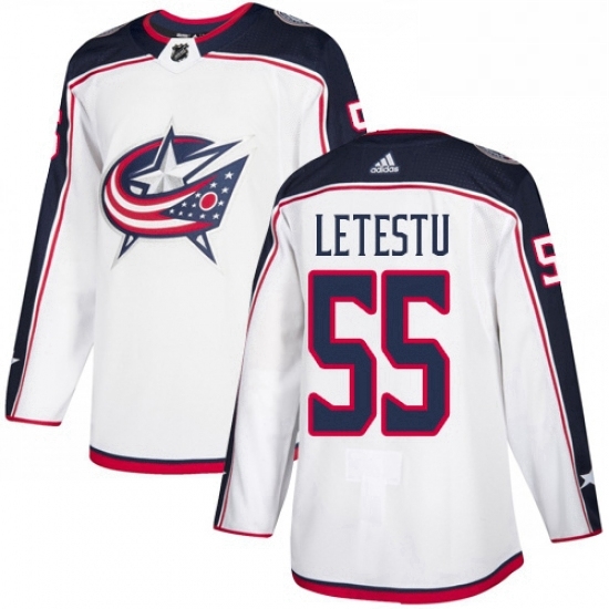 Mens Adidas Columbus Blue Jackets 55 Mark Letestu Authentic White Away NHL Jersey Mens Adidas Columbus Blue Jackets 55 Mark Letestu Authentic White Away NHL Jersey