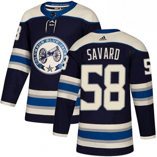 Mens Adidas Columbus Blue Jackets 58 David Savard Authentic Navy Blue Alternate NHL Jersey Mens Adidas Columbus Blue Jackets 58 David Savard Authentic Navy Blue Alternate NHL Jersey