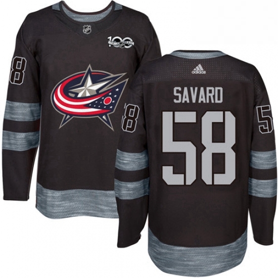 Mens Adidas Columbus Blue Jackets 58 David Savard Premier Black 1917 2017 100th Anniversary NHL Jersey Mens Adidas Columbus Blue Jackets 58 David Savard Premier Black 1917 2017 100th Anniversary NHL Jersey
