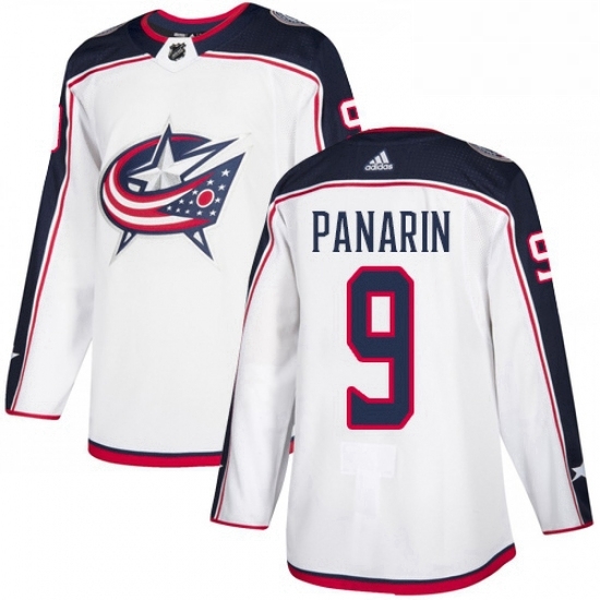 Mens Adidas Columbus Blue Jackets 9 Artemi Panarin White Road Authentic Stitched NHL Jersey Mens Adidas Columbus Blue Jackets 9 Artemi Panarin White Road Authentic Stitched NHL Jersey