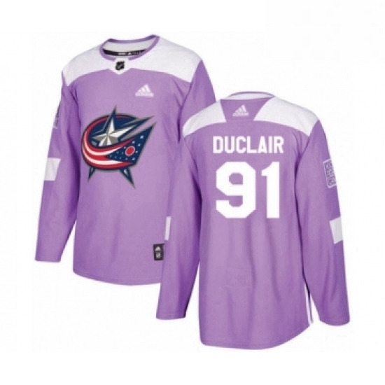 Mens Adidas Columbus Blue Jackets 91 Anthony Duclair Authentic Purple Fights Cancer Practice NHL Jersey Mens Adidas Columbus Blue Jackets 91 Anthony Duclair Authentic Purple Fights Cancer Practice NHL Jersey