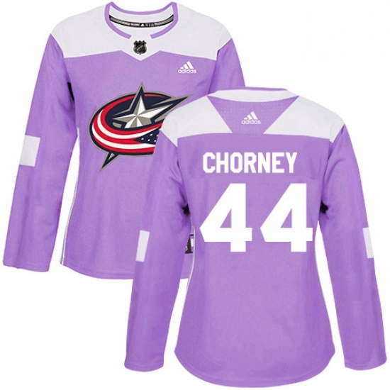 Womens Adidas Columbus Blue Jackets 44 Taylor Chorney Authentic Purple Fights Cancer Practice NHL Jersey Womens Adidas Columbus Blue Jackets 44 Taylor Chorney Authentic Purple Fights Cancer Practice NHL Jersey