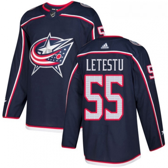 Youth Adidas Columbus Blue Jackets 55 Mark Letestu Authentic Navy Blue Home NHL Jersey Youth Adidas Columbus Blue Jackets 55 Mark Letestu Authentic Navy Blue Home NHL Jersey