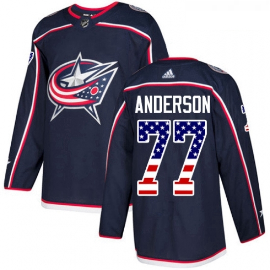 Youth Adidas Columbus Blue Jackets 77 Josh Anderson Authentic Navy Blue USA Flag Fashion NHL Jersey Youth Adidas Columbus Blue Jackets 77 Josh Anderson Authentic Navy Blue USA Flag Fashion NHL Jersey