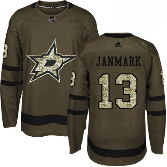 Mens Adidas Dallas Stars 13 Mattias Janmark Authentic Green Salute to Service NHL Jersey Mens Adidas Dallas Stars 13 Mattias Janmark Authentic Green Salute to Service NHL Jersey