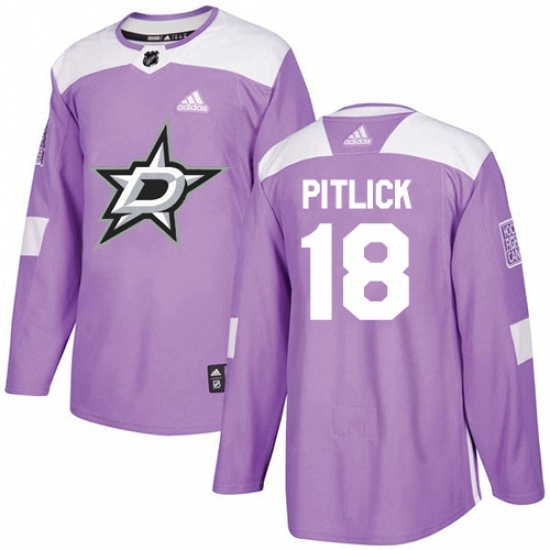 Mens Adidas Dallas Stars 18 Tyler Pitlick Authentic Purple Fights Cancer Practice NHL Jersey Mens Adidas Dallas Stars 18 Tyler Pitlick Authentic Purple Fights Cancer Practice NHL Jersey