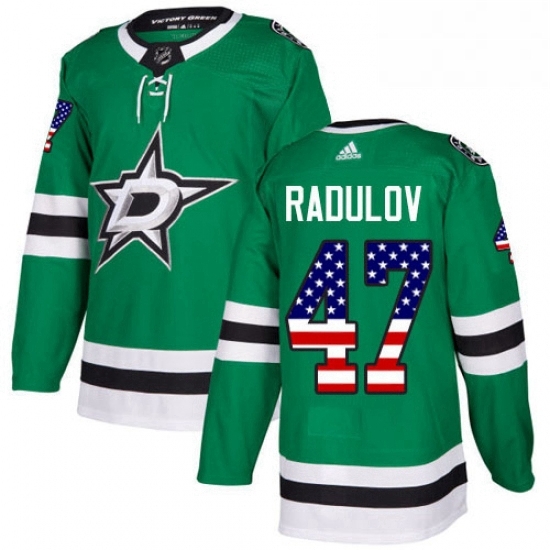 Mens Adidas Dallas Stars 47 Alexander Radulov Authentic Green USA Flag Fashion NHL Jersey Mens Adidas Dallas Stars 47 Alexander Radulov Authentic Green USA Flag Fashion NHL Jersey