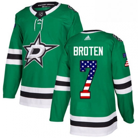 Mens Adidas Dallas Stars 7 Neal Broten Authentic Green USA Flag Fashion NHL Jersey Mens Adidas Dallas Stars 7 Neal Broten Authentic Green USA Flag Fashion NHL Jersey