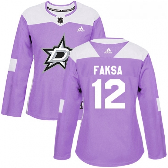 Womens Adidas Dallas Stars 12 Radek Faksa Authentic Purple Fights Cancer Practice NHL Jersey Womens Adidas Dallas Stars 12 Radek Faksa Authentic Purple Fights Cancer Practice NHL Jersey