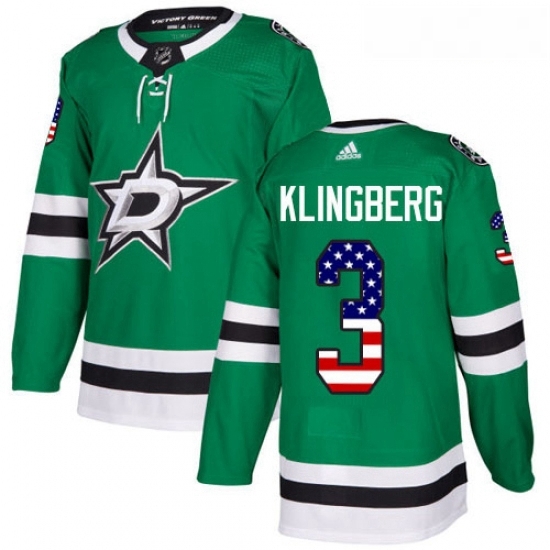 Youth Adidas Dallas Stars 3 John Klingberg Authentic Green USA Flag Fashion NHL Jersey Youth Adidas Dallas Stars 3 John Klingberg Authentic Green USA Flag Fashion NHL Jersey