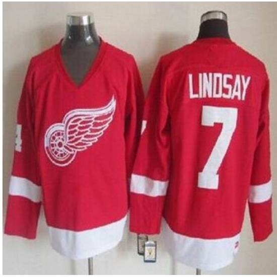 Detroit Red Wings #7 Ted Lindsay Red CCM Throwback Stitched NHL Jersey Detroit Red Wings #7 Ted Lindsay Red CCM Throwback Stitched NHL Jersey