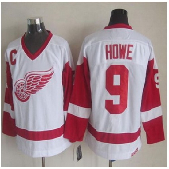 Detroit Red Wings #9 Gordie Howe White CCM Throwback Stitched NHL Jersey Detroit Red Wings #9 Gordie Howe White CCM Throwback Stitched NHL Jersey