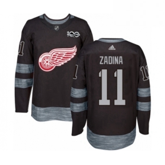 Mens Adidas Detroit Red Wings 11 Filip Zadina Authentic Black 1917 2017 100th Anniversary NHL Jersey Mens Adidas Detroit Red Wings 11 Filip Zadina Authentic Black 1917 2017 100th Anniversary NHL Jersey