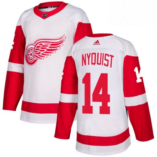 Mens Adidas Detroit Red Wings 14 Gustav Nyquist Authentic White Away NHL Jersey Mens Adidas Detroit Red Wings 14 Gustav Nyquist Authentic White Away NHL Jersey