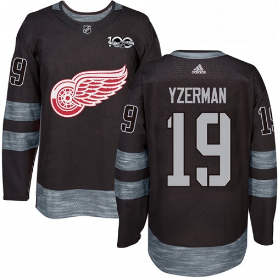 Mens Adidas Detroit Red Wings 19 Steve Yzerman Authentic Black 1917 2017 100th Anniversary NHL Jersey Mens Adidas Detroit Red Wings 19 Steve Yzerman Authentic Black 1917 2017 100th Anniversary NHL Jersey