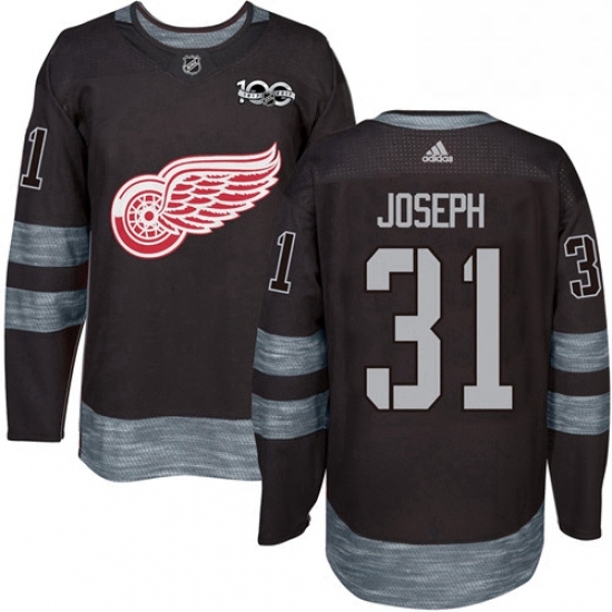 Mens Adidas Detroit Red Wings 31 Curtis Joseph Authentic Black 1917 2017 100th Anniversary NHL Jersey Mens Adidas Detroit Red Wings 31 Curtis Joseph Authentic Black 1917 2017 100th Anniversary NHL Jersey
