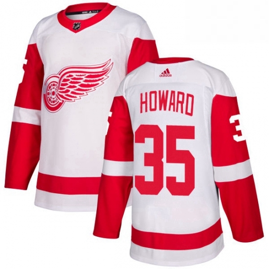 Mens Adidas Detroit Red Wings 35 Jimmy Howard Authentic White Away NHL Jersey Mens Adidas Detroit Red Wings 35 Jimmy Howard Authentic White Away NHL Jersey