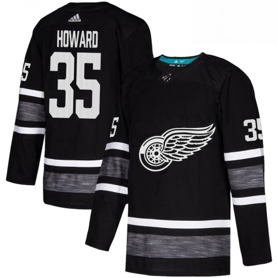 Mens Adidas Detroit Red Wings 35 Jimmy Howard Black 2019 All Star Game Parley Authentic Stitched NHL Jersey Mens Adidas Detroit Red Wings 35 Jimmy Howard Black 2019 All Star Game Parley Authentic Stitched NHL Jersey